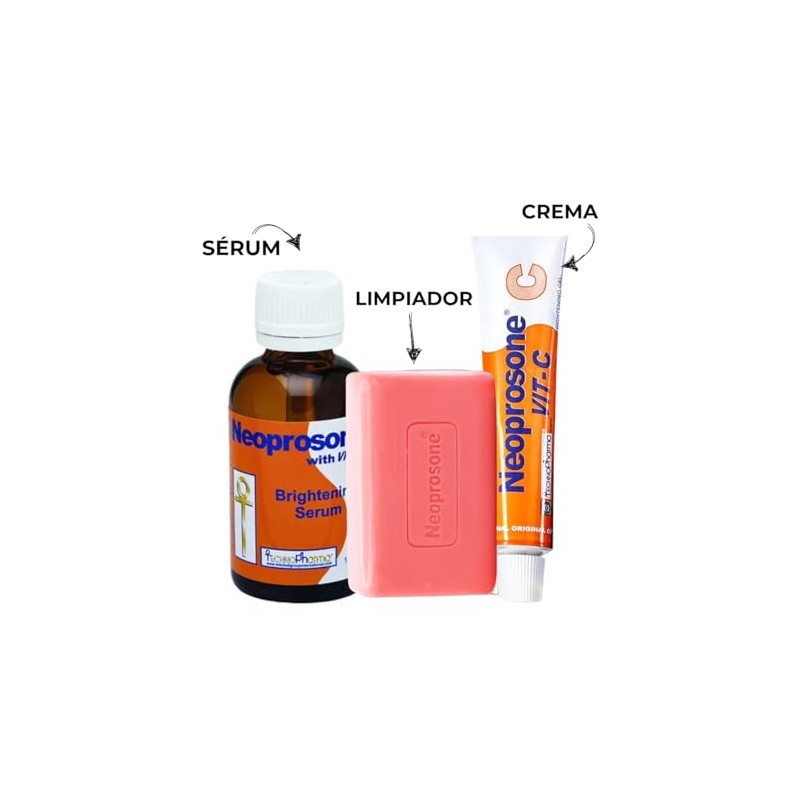 NEOPROSONE Kit Express Aclara | Serum, Crema y Limpiador con
