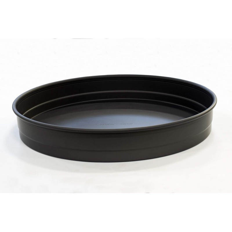 LloydPans 14x2.25, Pre-Seasoned PSTK, Self-Stacking Deep Dish Pizza Pans, Dark