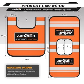 AUTMATCH Winch Cable Damper - Winch Damper for Safety Offroad Rope Recovery and Reducing Cable Recoil, Winch Strap Dampener with Reflective Strips and Storage Pocket, Orange