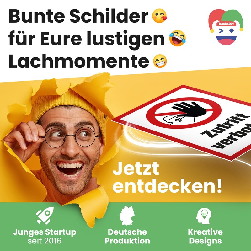 DankeDir! Zutritt verboten - Plastic Sign 30 x 20 cm