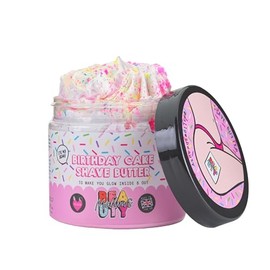 Mallows Beauty Birthday Cake Shave Butter – Luxuriously Rich, Nourishing Balm with Shea Butter & Grapeseed Oil to Soothe Razor Rash, Ingrown Hairs & Deliver Silky‑Smooth Skin