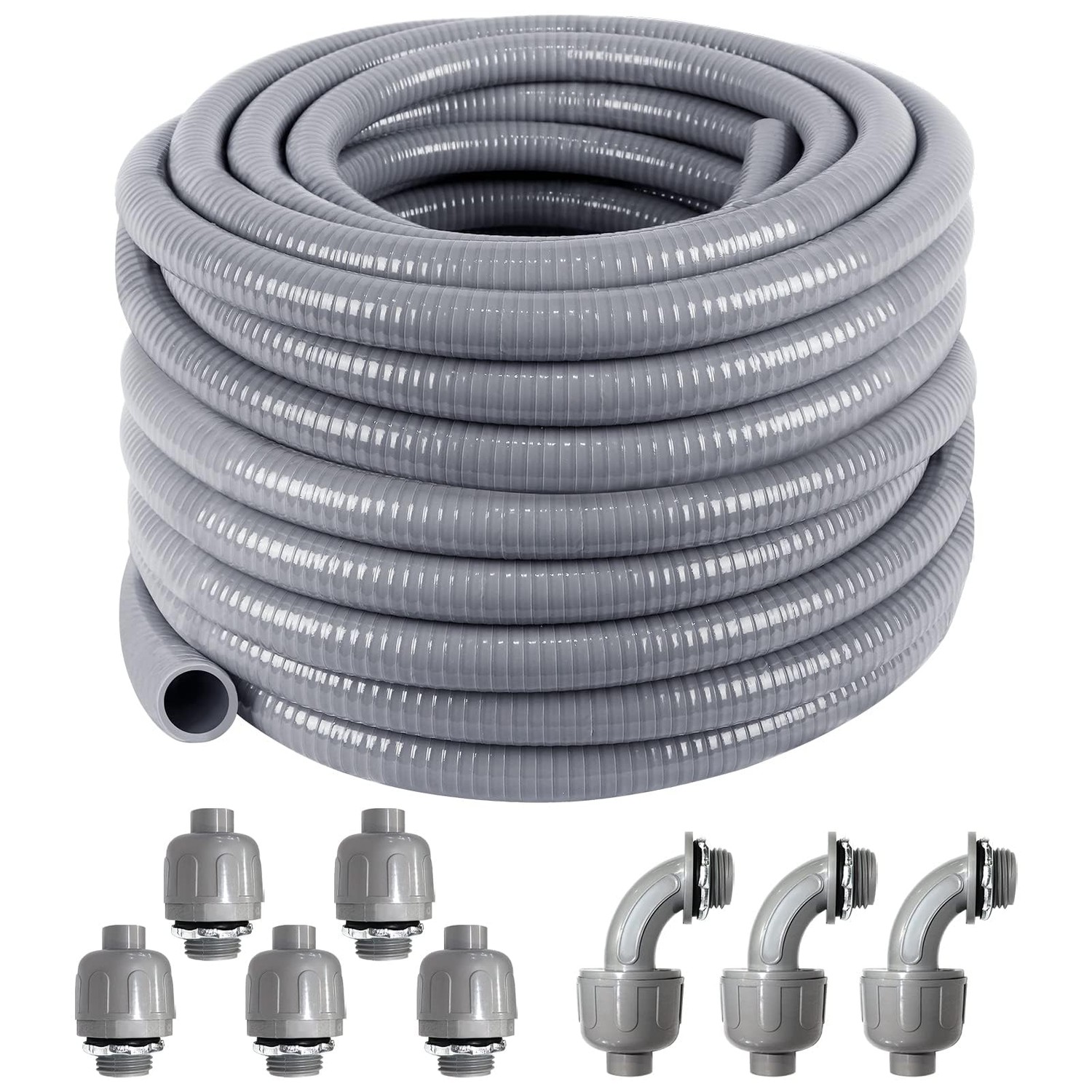 3/4 inch 100ft Electrical Conduit Kit,with 5 Straight and 3 Angle ...