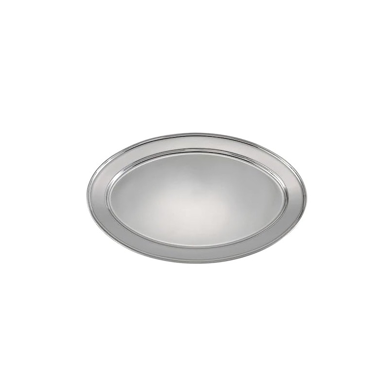 Winco OPL-22 Stainless Steel Oval Platter, 21.75-Inch by 14.5-Inch