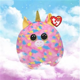 Ty UK Ltd 2007555 Fantasia Squishaboo 10" Unicorn kuscheliges Kissen, Multicolor
