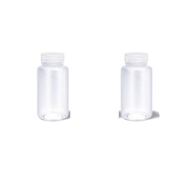 ASEVAT 2Pcs Plastic Reagent Bottle, Laboratory Grade Polypropylene Wide Mouth with Screw Cap, Plastic Sample Bottles for Classrooms or Storage at Home (clear,34 oz)