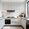 DULEIXUFHEE PVC Slat 3D Wall Panel Peel and Stick, Bright
