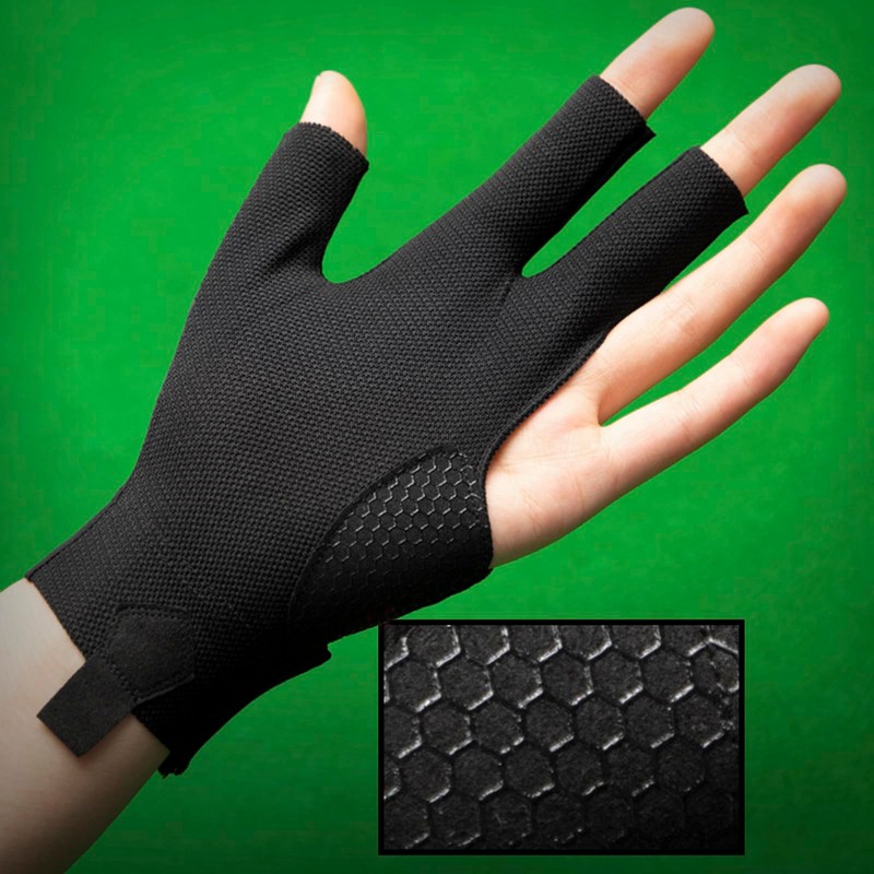 Billiard Gloves, Billiard Gloves, 3 Fingers, Left Hand, Anti-Slip, Stretchable,