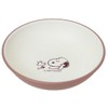 Marimo Craft SNOOPY Wood Grain Round Plate Relaxing Time Φ5.9