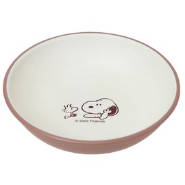 Marimo Craft SNOOPY Wood Grain Round Plate Relaxing Time Φ5.9 x H1.6 inches (15 cm) SPZ-2895