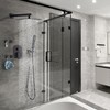 LCEVCGK Shower Faucet Set, Matte Black Rainfall Shower System Complete