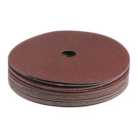 sourcing map 25pcs 80 Grit Aluminum Oxide Resin Fiber Discs 7"x7/8" Metal Sanding Grinding Discs for Angle Grinding Machine Polishing and Grinding Metals, Wood, and Fiberglass