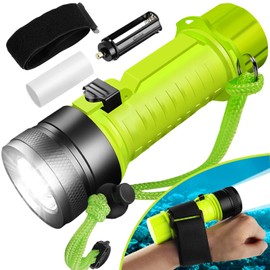 Scuba Diving Flashlight Dive Torch 5000 Lumen Rechargeable Dive Light, 3 Modes Underwater Light IPX8 Waterproof Flashlight, for Under Water Deep Sea Cave