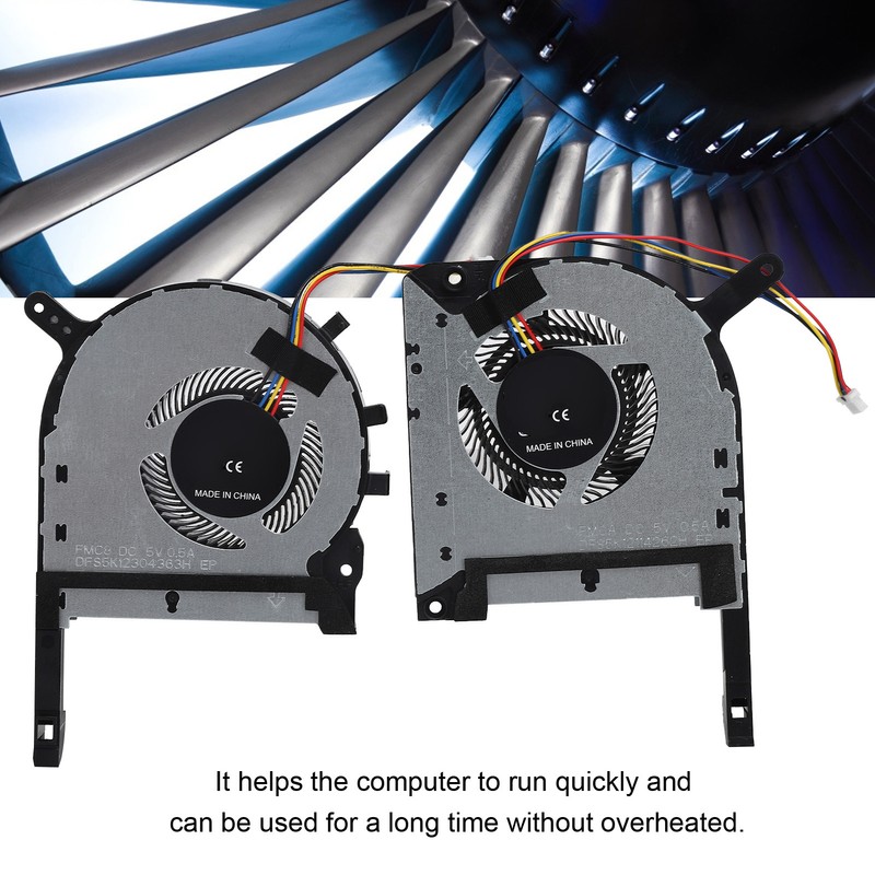 2pcs Laptop CPU GPU Cooling Fans Replacement for ASUS TUF