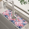 Japanese Pink Cherry Blossoms Dish Drying Mat for Kitchen Sink
