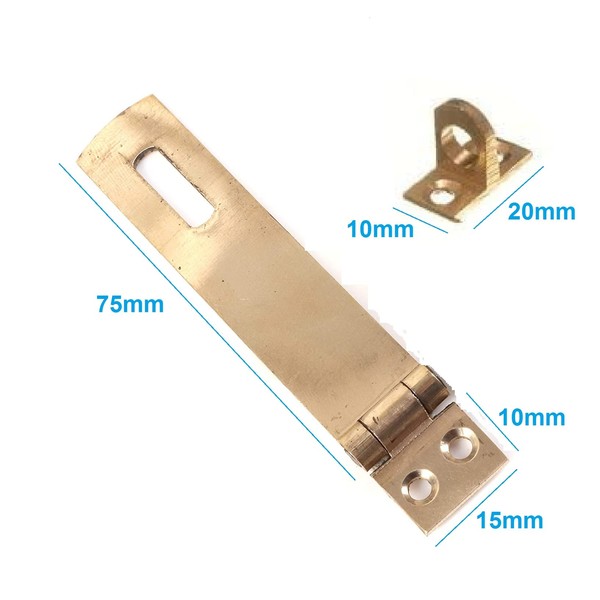 TERF® Solid Brass Hasp and Staple Set 75mm [ 3