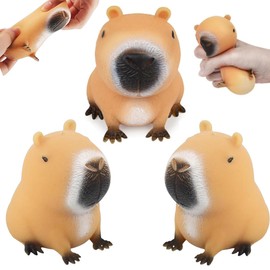 Capybara Squeeze Toy, Capybara Squeeze Toy, Kapybara Stress Ball Children, Puffer Fish Stress Ball, Stress Toy, Anti-Stress Toy, Pack of 3