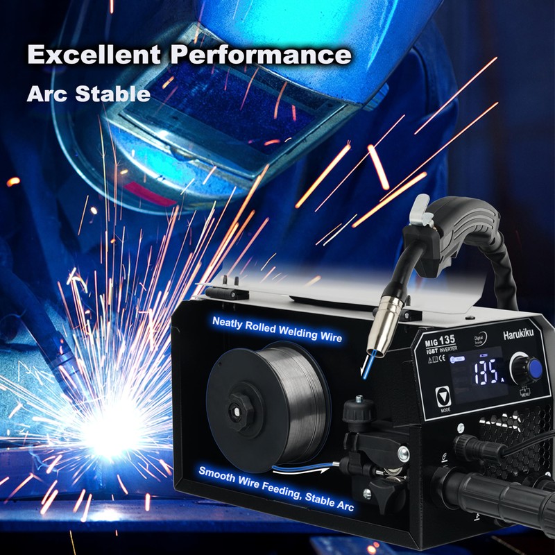 Harukiku Flux Core Welding Wire,Mild Steel E71T-GS .030 Inch Low