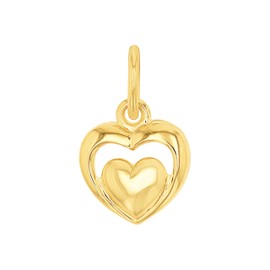 Amor Unisex Pendant 925 Sterling Silver Unisex Pendant Silver Gold Comes in Jewellery Gift Box, Gold 375/9ct, No Gemstone