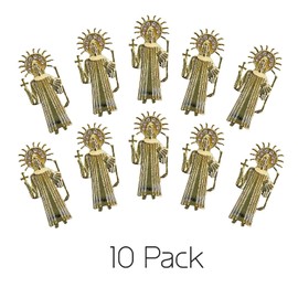 Saint Benedict 10PCS 3D Nail Diamonds Art Charms, Gold Charms for Acrylic Nails, Rhinestones, Gems and Crystals Jewels, Stones Design