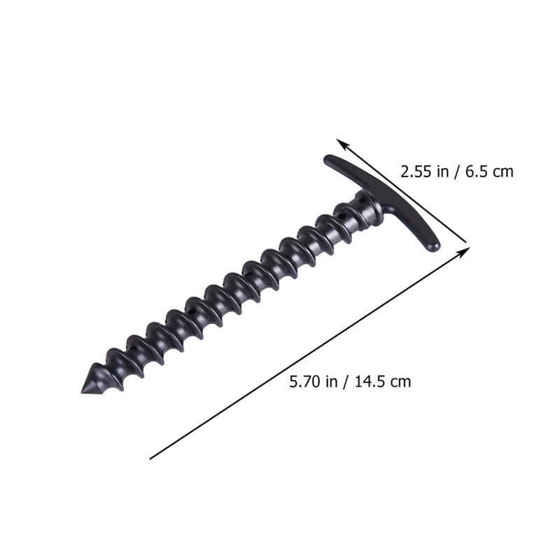WHAMVOX 12pcs Plastic Tent Pegs Lightweight Nylon Spiral Stakes for