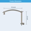Hibbent Shower Head Extension Arm,16" Solid Brass Adjustable Extender with