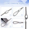 CooBigo 120Pcs 1/8""Cable Crimp Sleeves, Aluminum Wire Rope Crimping Loop