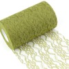 Chstarina 15cm x 25m Green Table Runner, Thin Mesh Table