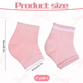 2 Pairs Elbow Protector, Elbow Moisturizing Sleeve Heel Gel Cover Socks with Gel Pads Breathable Elastic Elbows Protectors for Dry Cracked Skin Care