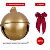 23.6 Inches Inflatable Christmas Ball PVC Large Jingle Bell Bow