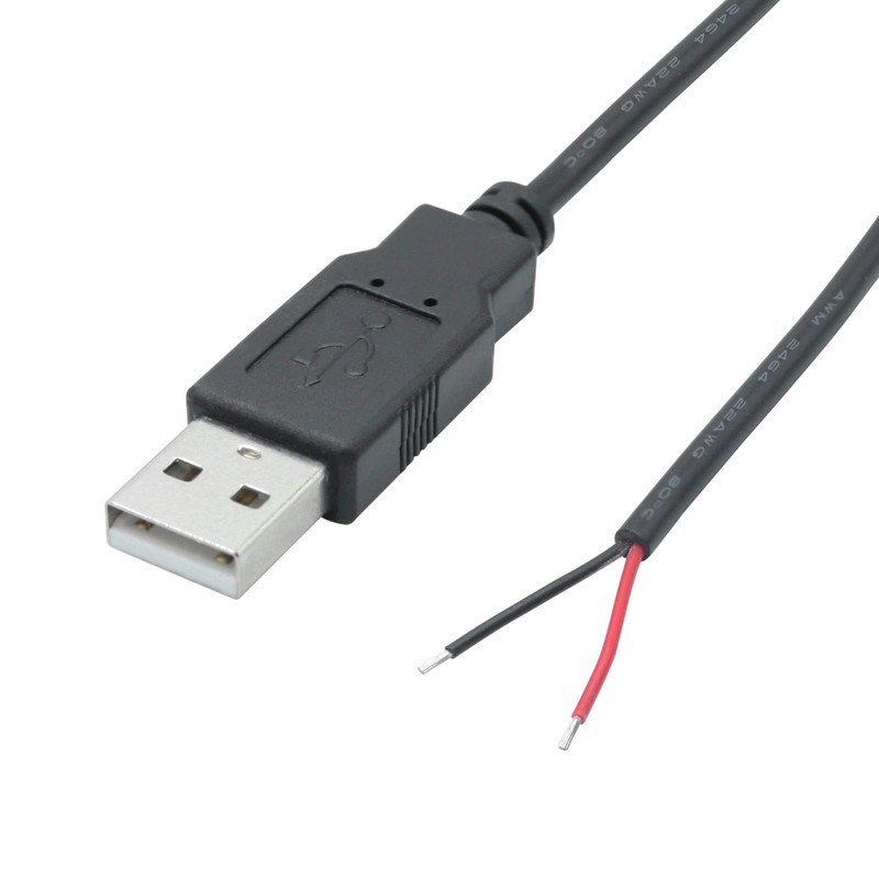 Maixbomr 6FT USB A Male Plug 2 Pin Bare Wire,