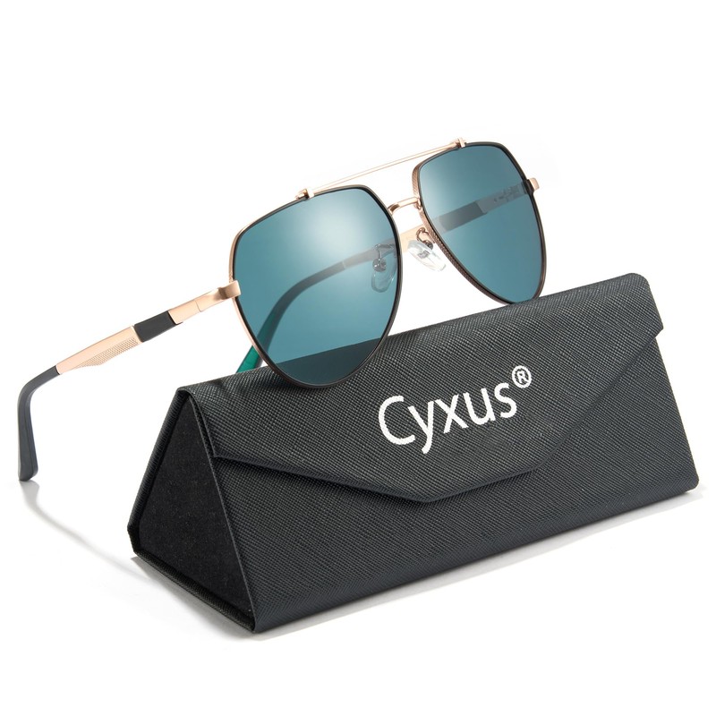 Gafas de Sol Deportivas, Cyxus, Unisex, Oro y visión Nocturna,