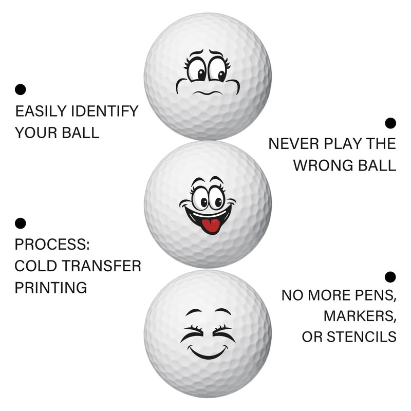 PLIGREAT Funny Expressions Golf Ball Markers 32 Pcs Creative Pattern