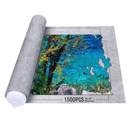 Puzzle Mat for Puzzle Puzzles Rollup Mat, Jigsaw Puzzle Roll Mat Puzzle Storage, Rollup for Puzzles with Drawstring Storage Bag, for up to 1500 Pieces Puzzles Travel Storage Bag