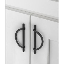 Coinkoly 10 Pack Black and Nickel Cabinet Pulls 5 Inch Hole Centers Kitchen Cabinet Hardware