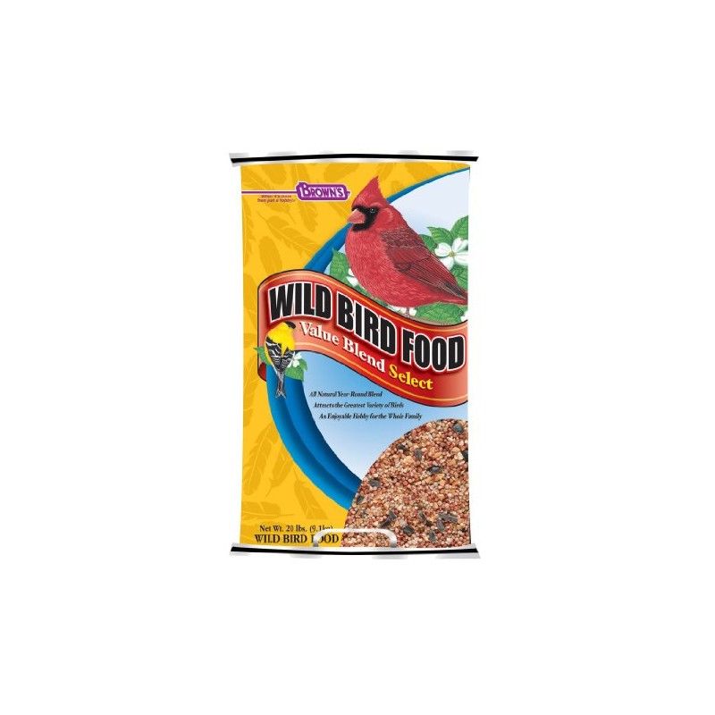 F.M. Brown'S Wild Bird Food, 20-Pound, Value Blend Select Poly-Woven