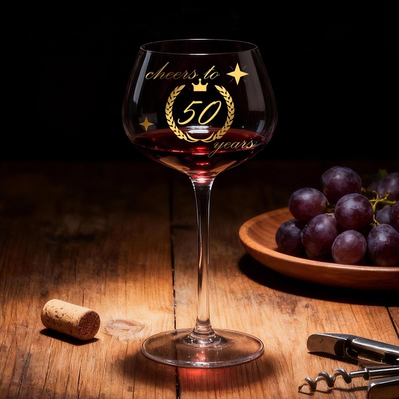 16 oz Wine Glass 50th Birthday Gifts for Women