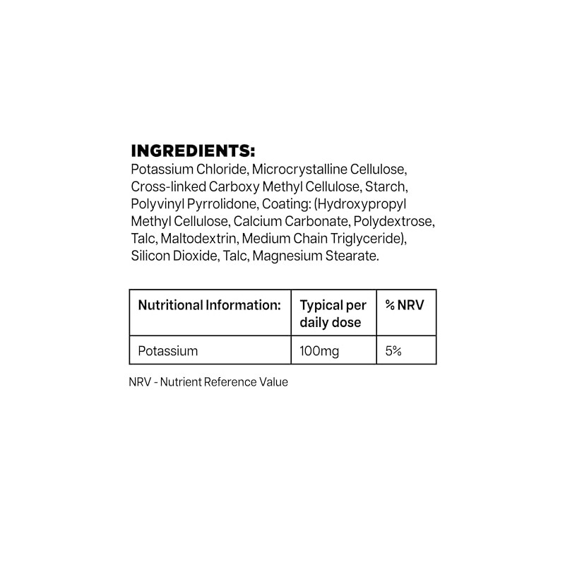Potassium 50mg (180 Tablets) from Woods Supplements | Potassium has