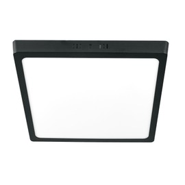Volteck PLA-230L, Luminario LED tipo plafón 6 W, cuadrado, luz de día, negro