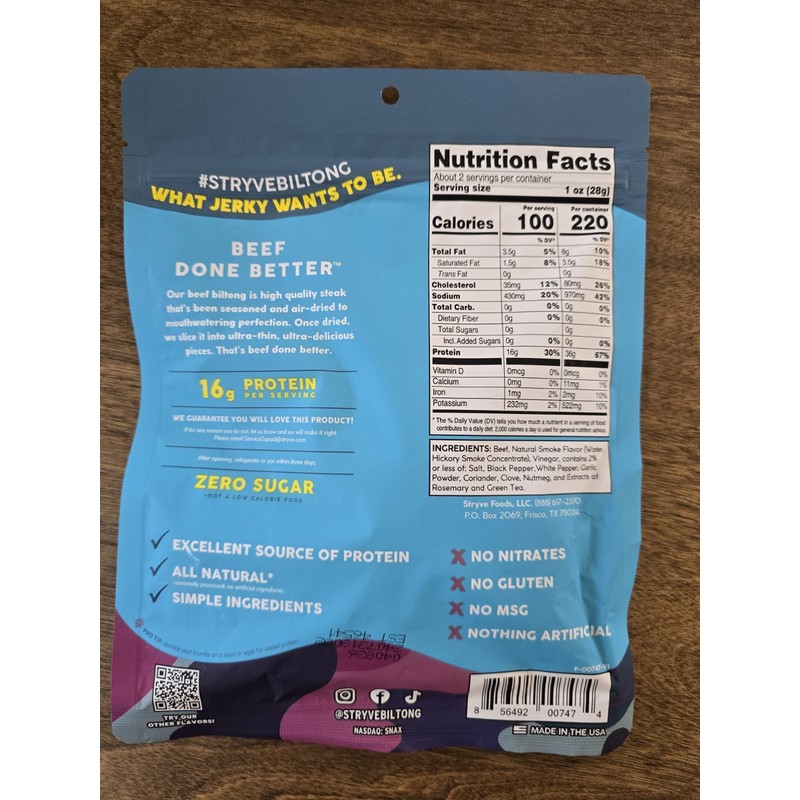 Stryve 8 BAGS Stryve Hickory Sliced Steak FACTORY FRESH beef