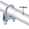 SKIR'CO (Pack of 4) Pipe Clamps for 48mm Diameter Pipe