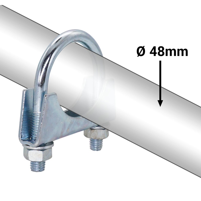 SKIR'CO (Pack of 4) Pipe Clamps for 48mm Diameter Pipe