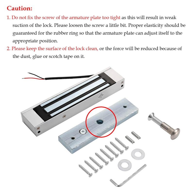Electric Magnetic Lock 180KG 350LBS Holding Force Electromagnet Lock 12V