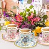 Floral Tea Party Cups and Saucers 24 Sets Paper Tea