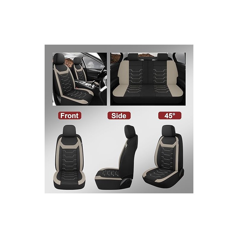 CAROMOP - Fundas transpirables para asiento de auto, asientos completos,