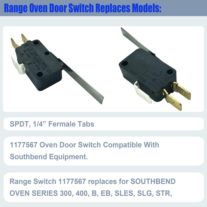 DTAIR 1177567 Range Oven Door Switch Replacement for Southbend Range