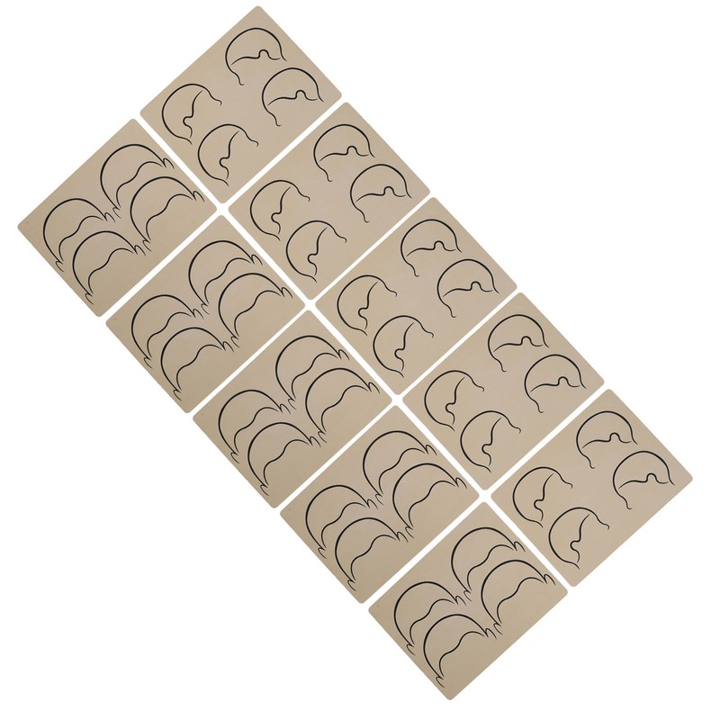 10pcs Tattoo Scalp Practice Skin Front Side Ink Free Rubber
