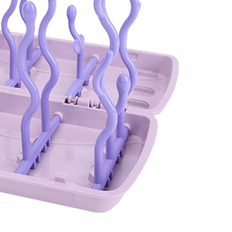 Baby Bottle Drying Rack PP Safe Foldable Portable Baby Bottle