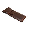 Chestnut Leather Pen Holder, Triple Pen Holder, Leather Pen Case,
