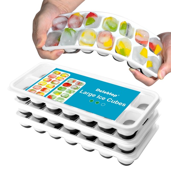 Ice Cube Trays for Freezer - 3 Pack 42 Ice
