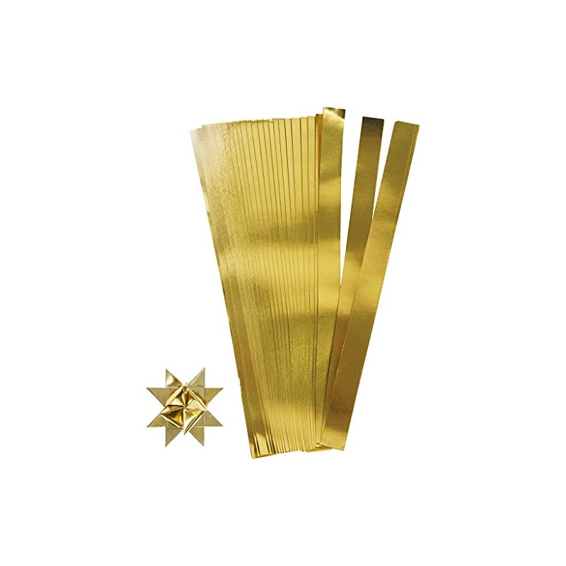 Paper Star Strips, W: 15 mm, D: 6,5 mm, gold,